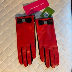 Kate Spade Leather Bow Gloves